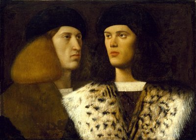 Portrait of Two Young Men by Vittore Belliniano